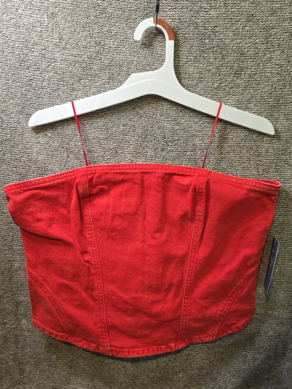Universal Thread Red Strapless Corset Crop Top